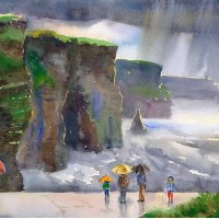 Cliffs of Moher in the Rain