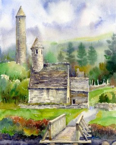 Glendalough Church Watercolour